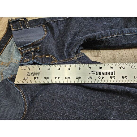 (3/$35) Old Navy Maternity Womens Size 2 Long Skinny Side Panel Denim Blue Jeans - Picture 9 of 10